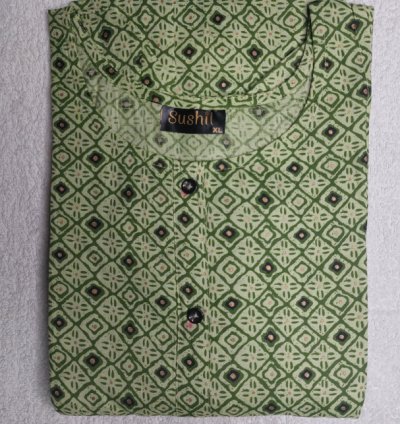 Cotton Feeding Kurti-Green