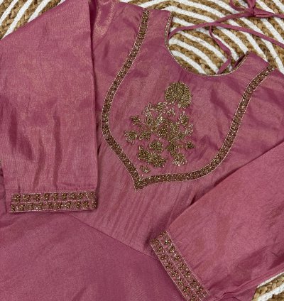 Party Wear Handwork Anarkali With Dupatta